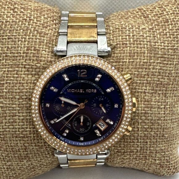 Michael Kors Parker MK6141 Women's Two-Tone Stainless Steel Analog Watch JNA599 - Picture 1 of 11